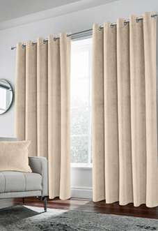 Hampton (Blackout) Eyelet, Cream - Ready Made Curtains